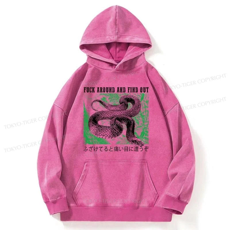 Tokyo-Tiger Cold And Heartless Snake Washed Hoodie