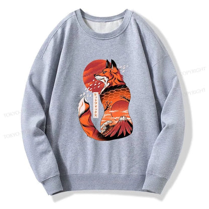 Tokyo-Tiger Japanese Fox KitsuneTattoo Sweatshirt