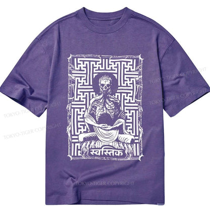 Tokyo-Tiger Sayagata Buddha Graphic Classic T-Shirt