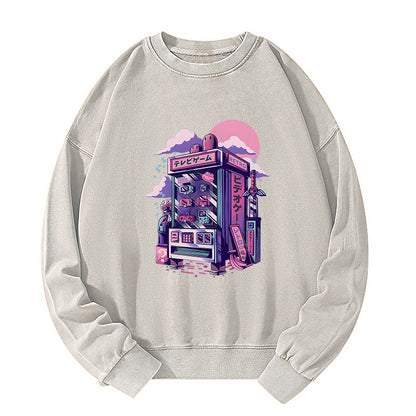 Tokyo-Tiger Japanese Vending Machines Washed Sweatshirt