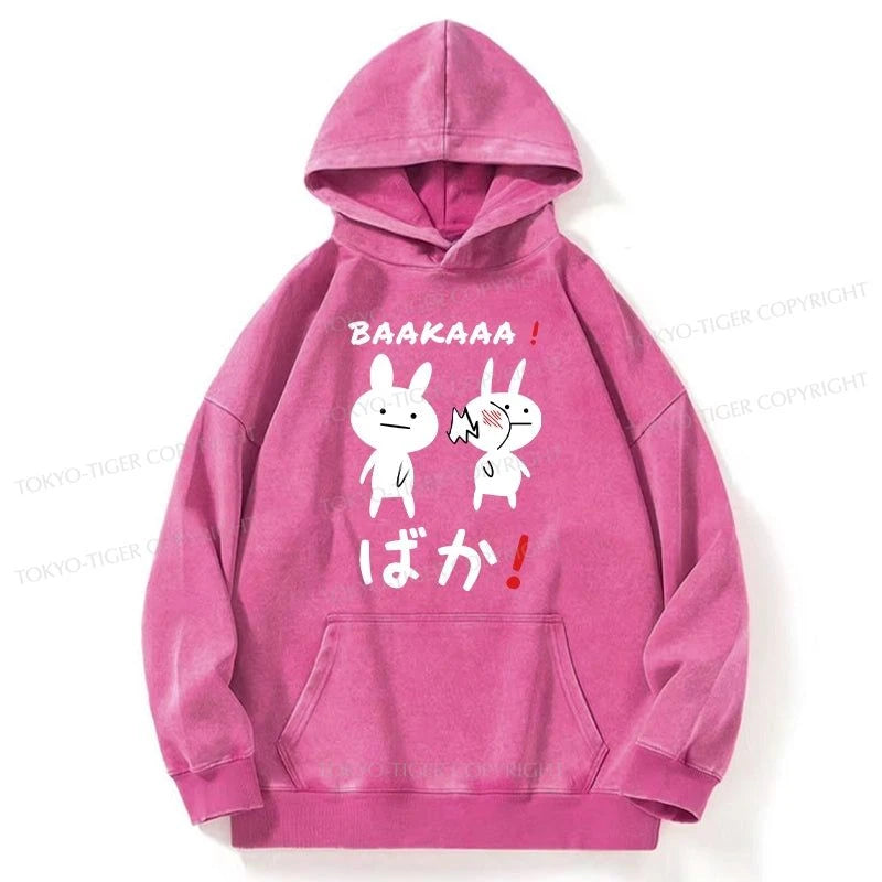 Tokyo-Tiger Anime Baka Manga Slap Washed Hoodie