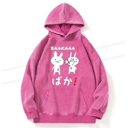 Tokyo-Tiger Anime Baka Manga Slap Washed Hoodie