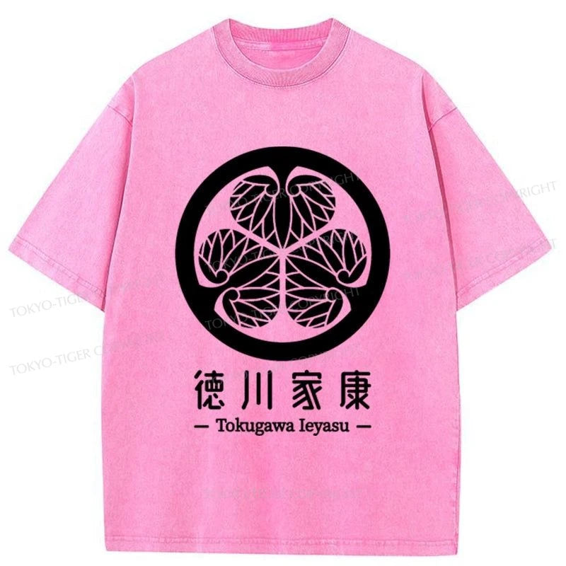 Tokyo-Tiger Tokugawa Ieyasu Kamon Family Washed T-Shirt