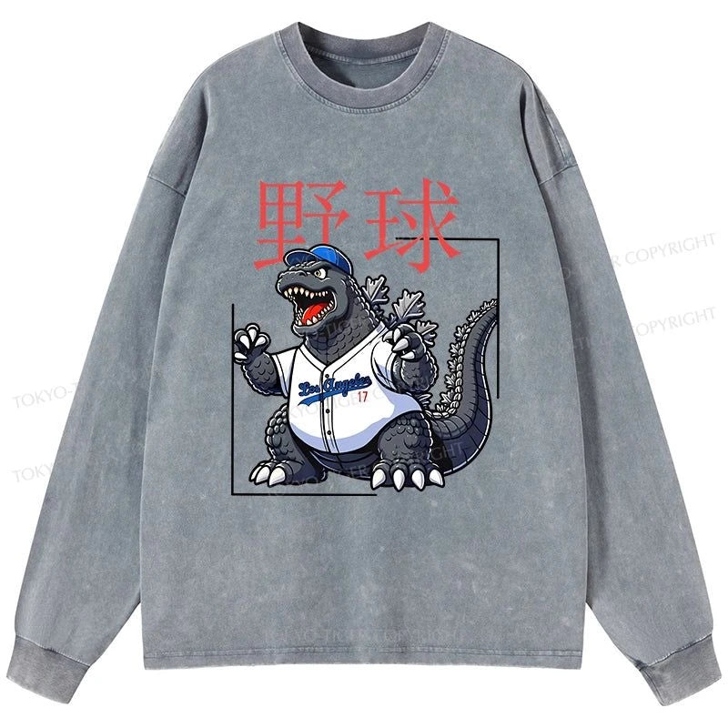 Tokyo-Tiger Baseball Is My Favorite Sport Washed Long Sleeve T-Shirt