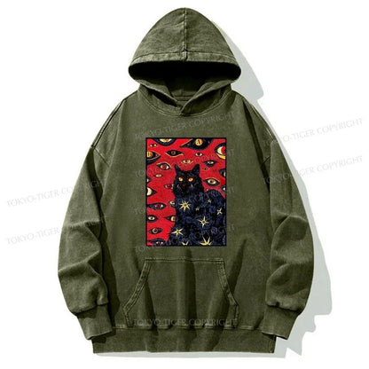 Tokyo-Tiger Mysterious Cat Washed Hoodie