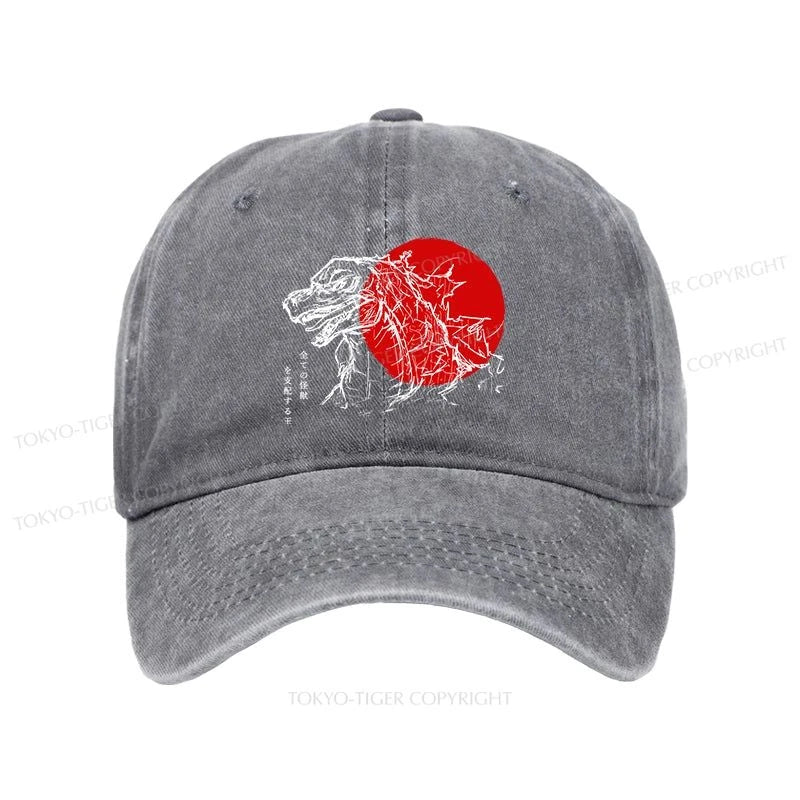 Tokyo-Tiger Monster Japanese Anime Washed Cap