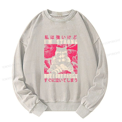 Tokyo-Tiger I Am Strong Raccoon Washed Sweatshirt