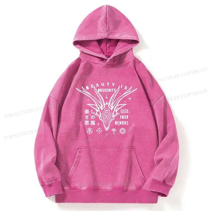 Tokyo-Tiger Beautiful Devil Japanese Washed Hoodie