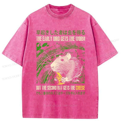 Tokyo-Tiger The Early Bird Gets The Worm Washed T-Shirt