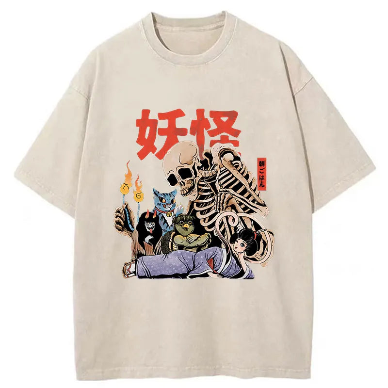 Tokyo-Tiger The Yokai Club Washed T-Shirt
