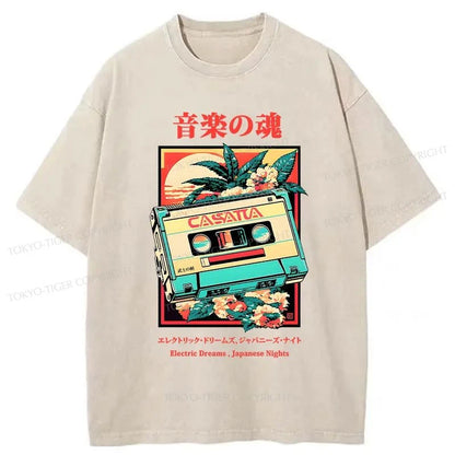 Tokyo-Tiger Beams Music Souls Japanese Washed T-Shirt