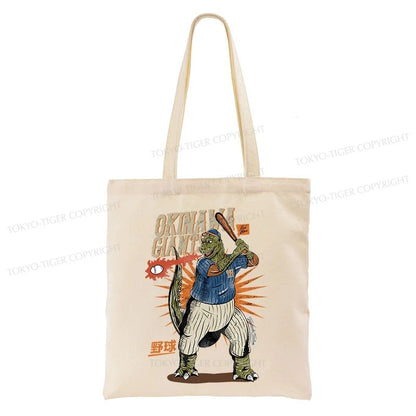 Tokyo-Tiger OKINAWA GIANTS Dinosaur Tote Bag