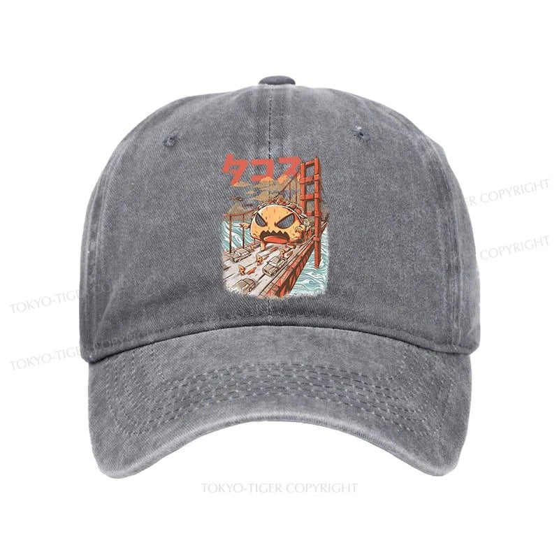 Tokyo-Tiger The Great Taco Kaiju Japanese Washed Cap