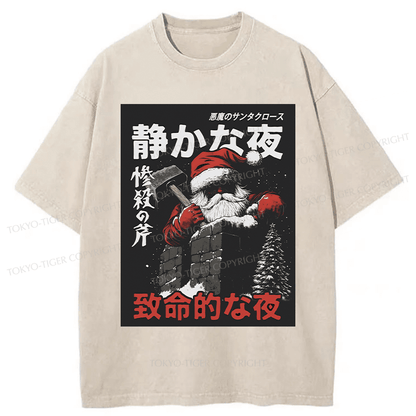 Tokyo-Tiger Not So Silent Night Washed T-Shirt