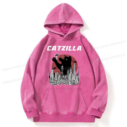 Tokyo-Tiger Catzilla Vintage Washed Hoodie