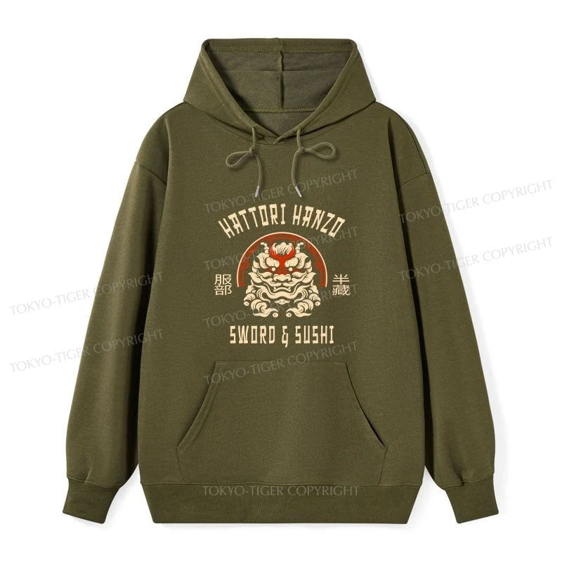 Tokyo-Tiger Hattori Hanzo Sword And Sushi Japanese Classic Hoodie