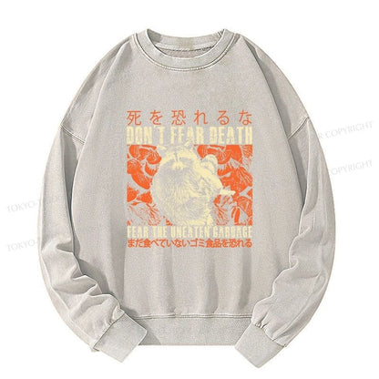 Tokyo-Tiger Timid Raccoon Japanese Washed Sweatshirt