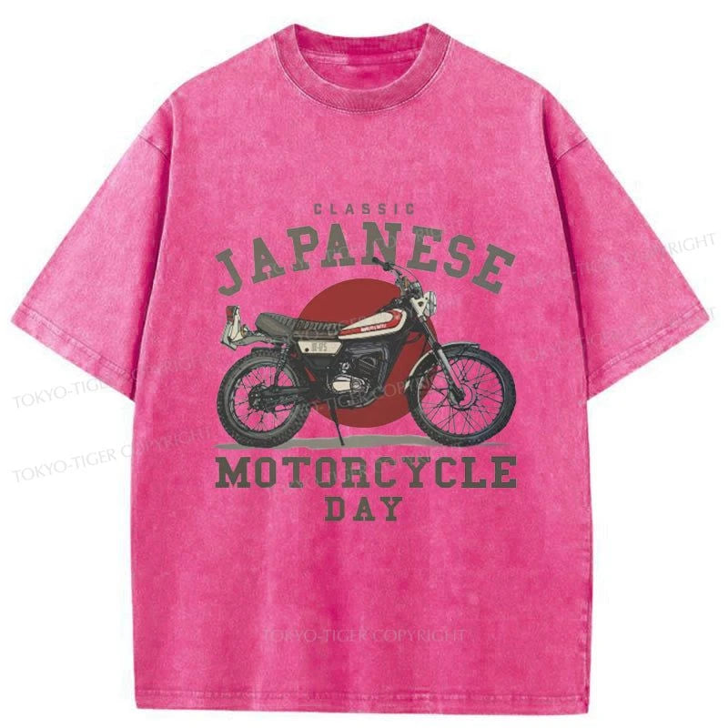 Tokyo-Tiger Japanese Motorcycle Washed T-Shirt