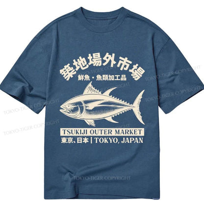 Tokyo-Tiger Japan Tsukiji Fish Market Classic T-Shirt