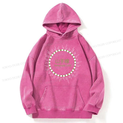 Tokyo-Tiger Yamanote Line Stations Circle Washed Hoodie