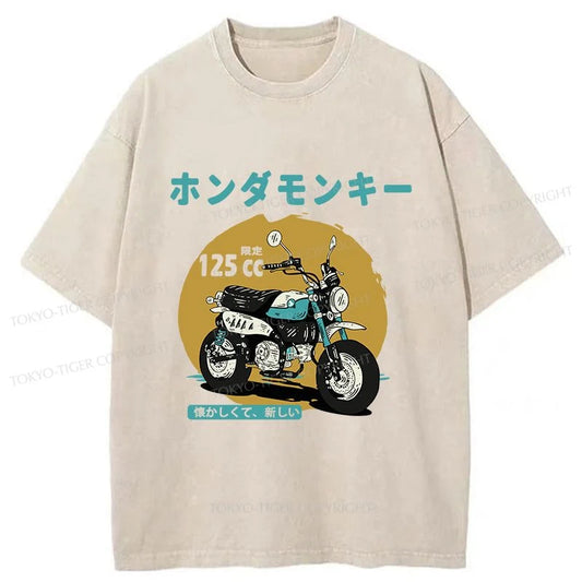 Tokyo-Tiger Honda Motorcycle Japanese Washed T-Shirt