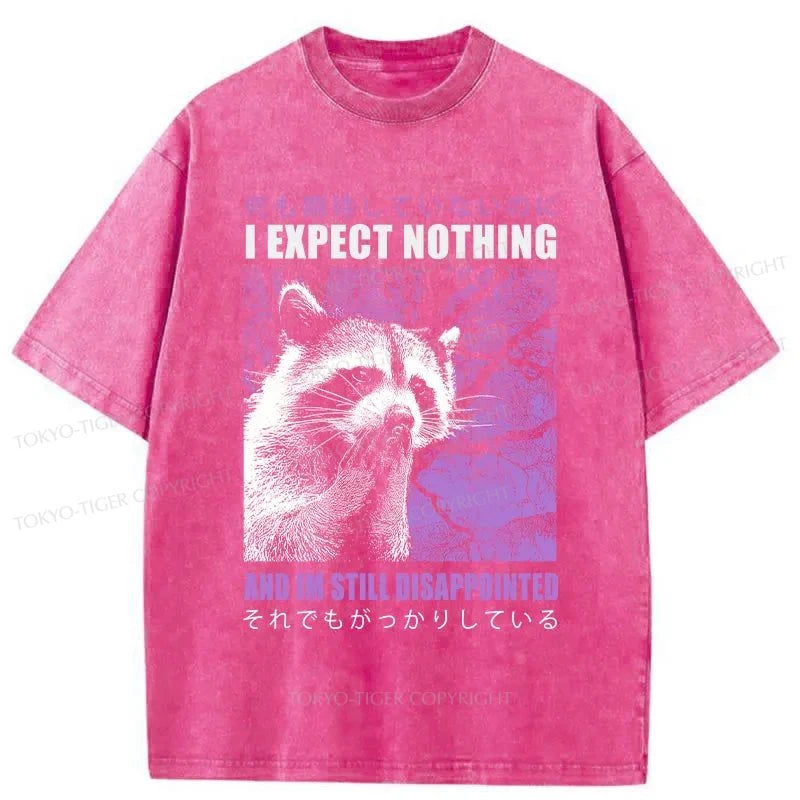 Tokyo-Tiger Disappointed Raccoon Japanese Washed T-Shirt