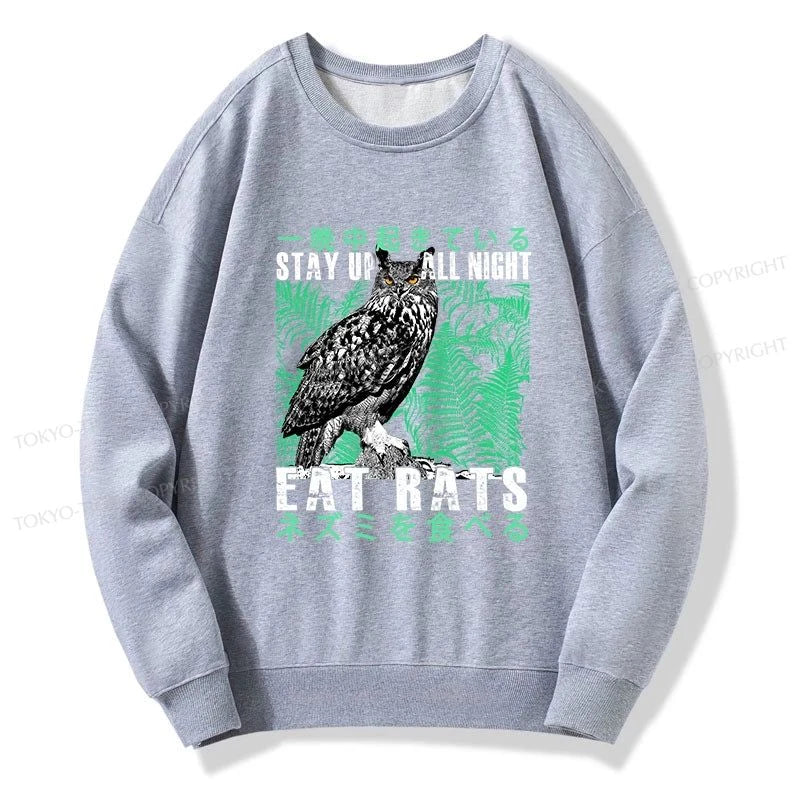 Tokyo-Tiger Owls Prey On Rats At Night Sweatshirt