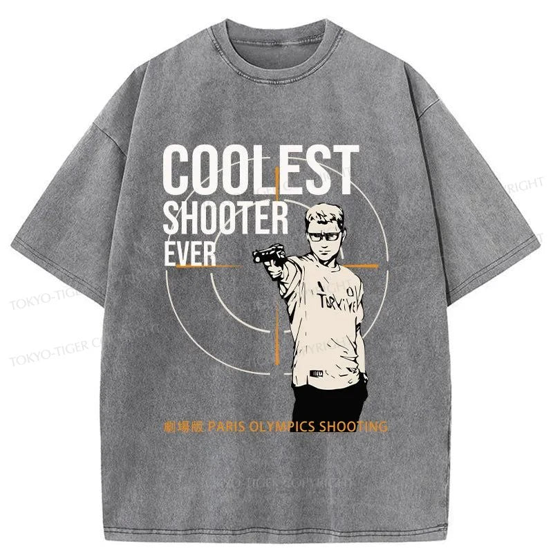 Tokyo-Tiger Coolest Shooter Ever Washed T-Shirt