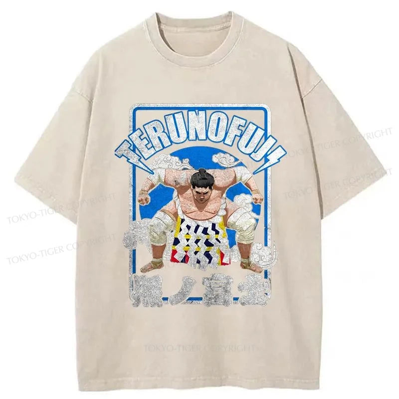 Tokyo-Tiger Sumo Japanese Sport Washed T-Shirt