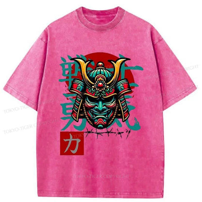 Tokyo-Tiger Samurai Warrior Spirit Japanese Washed T-Shirt