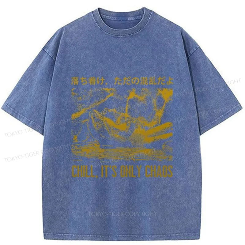 Tokyo-Tiger Cool Frog Japanese Washed T-Shirt