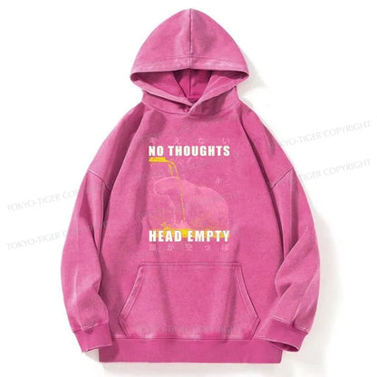 Tokyo-Tiger No Thoughts Head Empty Washed Hoodie