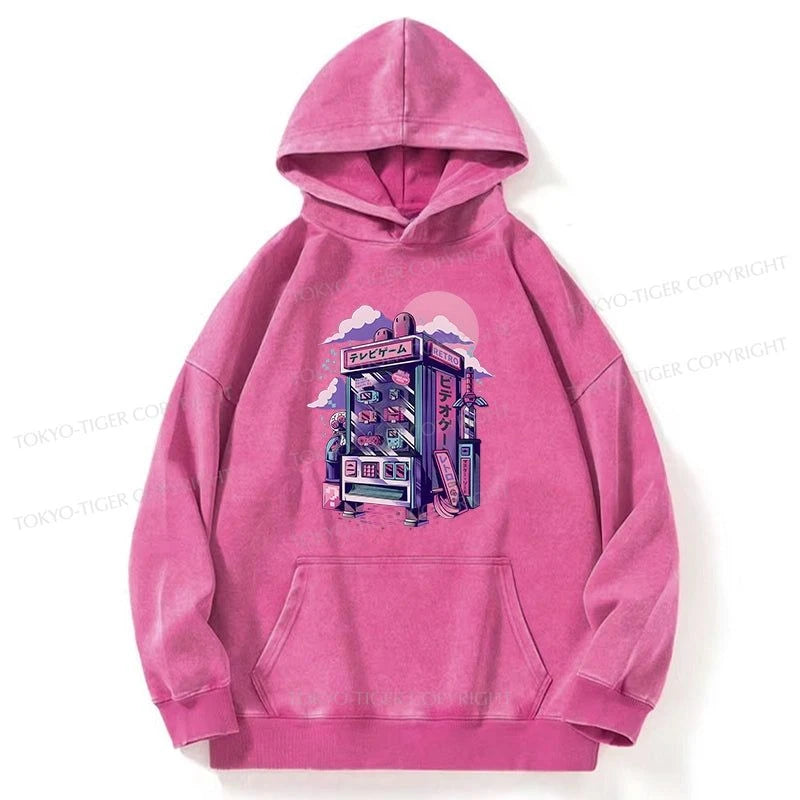 Tokyo-Tiger Japanese Vending Machines Washed Hoodie