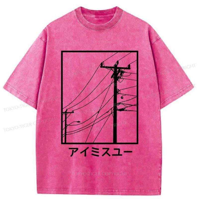 Tokyo-Tiger Wires And Cables Washed T-Shirt