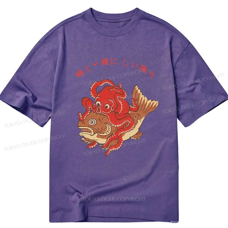 Tokyo-Tiger Octopus And Koi Dance Together Classic T-Shirt