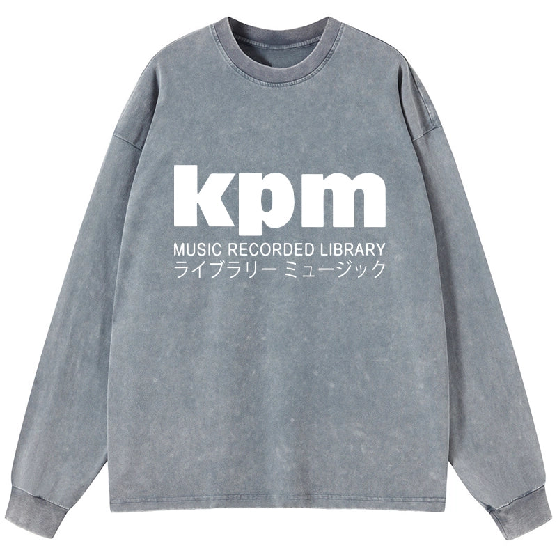 Tokyo-Tiger KPM Music Washed Long Sleeve T-Shirt