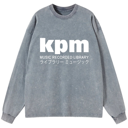 Tokyo-Tiger KPM Music Washed Long Sleeve T-Shirt