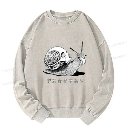 Tokyo-Tiger Death Snail Manga Washed Sweatshirt