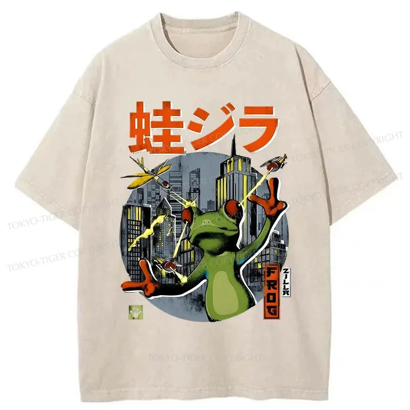 Tokyo-Tiger Frog Monster Japan Washed T-Shirt