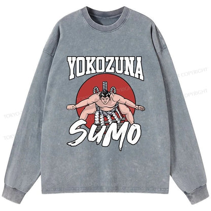 Tokyo-Tiger Yokozuna Sumo Washed Long Sleeve T-Shirt