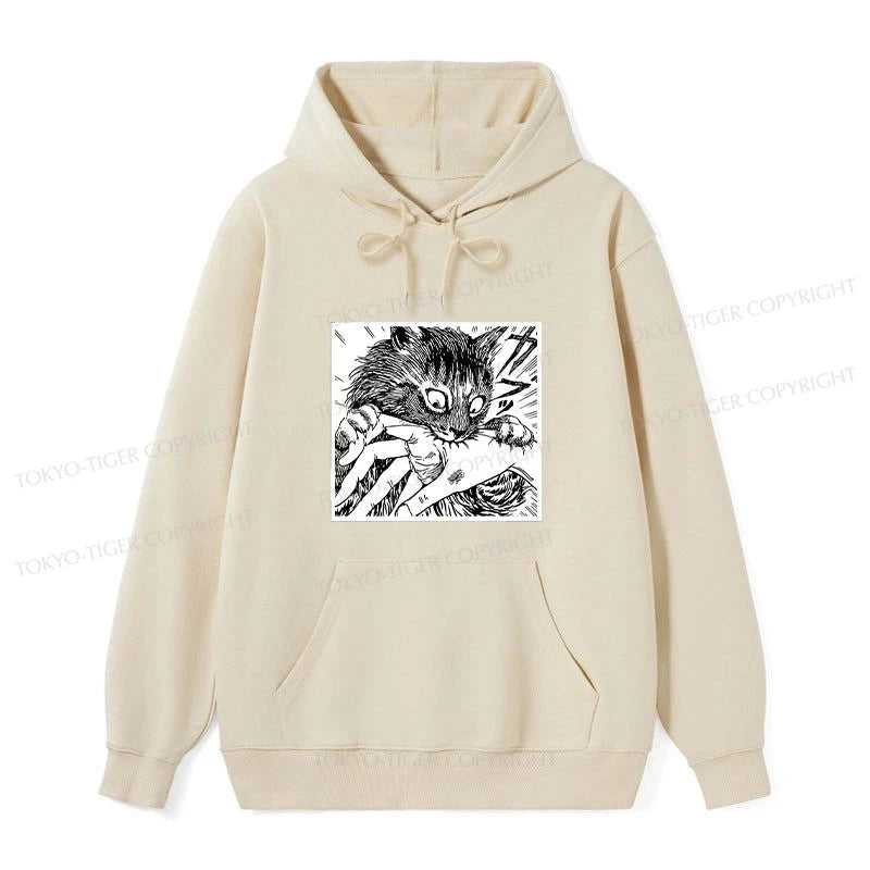 Tokyo-Tiger Creepy Cat Anime Horror Anteater Classic Hoodie