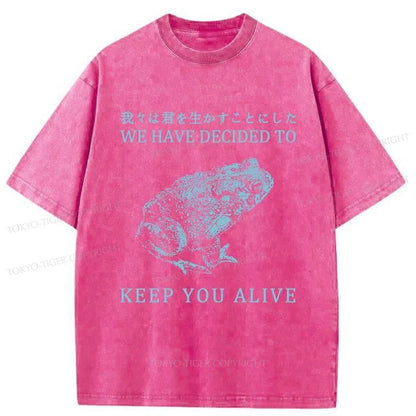 Tokyo-Tiger Keep Alive Frog Washed T-Shirt