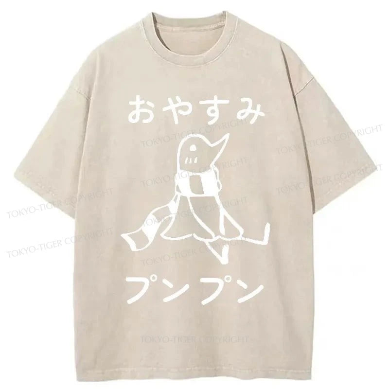 Tokyo-Tiger Good Night PunPun Washed T-Shirt