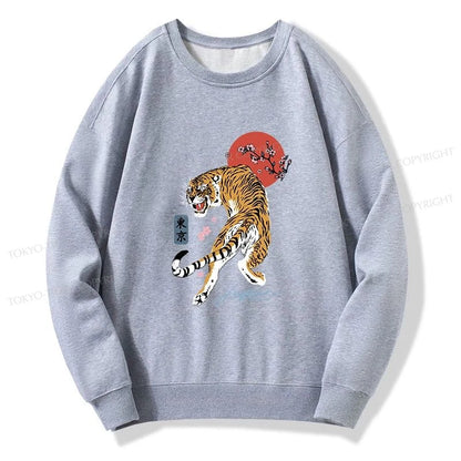 Tokyo-Tiger Tiger Blossom Japanese Sakura Sweatshirt