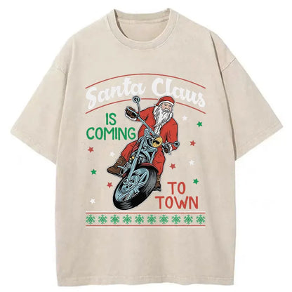 Tokyo-Tiger Christmas Is Coming Japan Washed T-Shirt