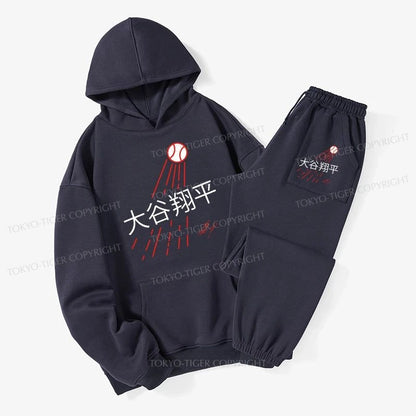 Tokyo-Tiger Shohei Ohtani Japanese Fleece Lined Hoodie Set