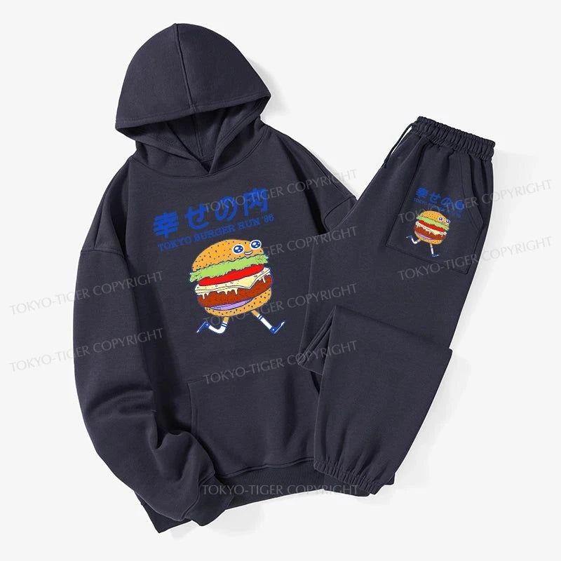 Tokyo-Tiger Tokyo Burger Run Japanese Fleece Lined Hoodie Set