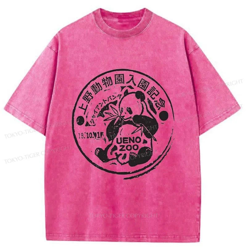 Tokyo-Tiger Ueno Zoo Panda Label Washed T-Shirt