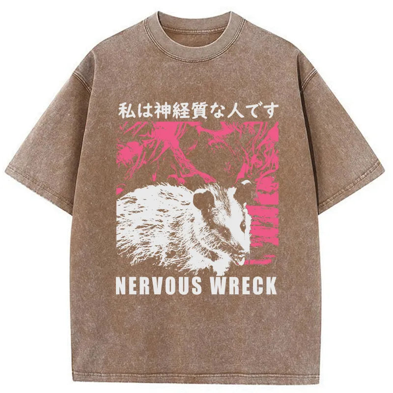 Tokyo-Tiger Nervous Wreck Washed T-Shirt