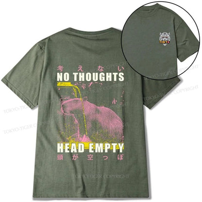 Tokyo-Tiger No Thoughts Head Empty Front Back Classic T-Shirt